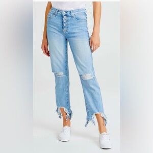 7 OFR ALL MANKIND | Women's High Waist Cropped Straight Jeans